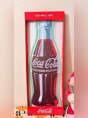 Coca Cola Neon Bottle Wall Light in Green and Red NWT